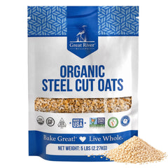 Great River Milling front packaging 5 lb bag showing brand and size benefits