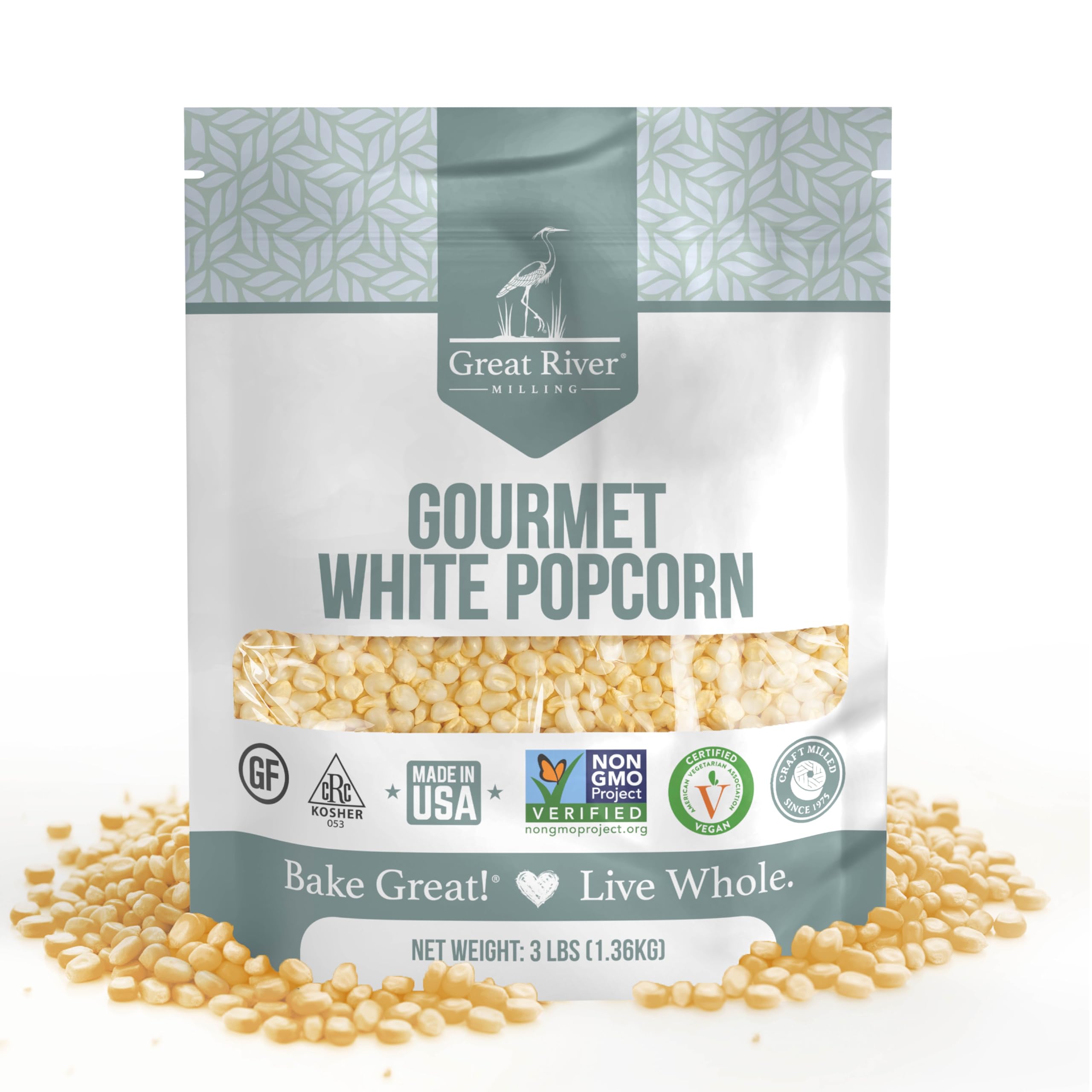 Great River Milling front packaging showing product and branding benefits