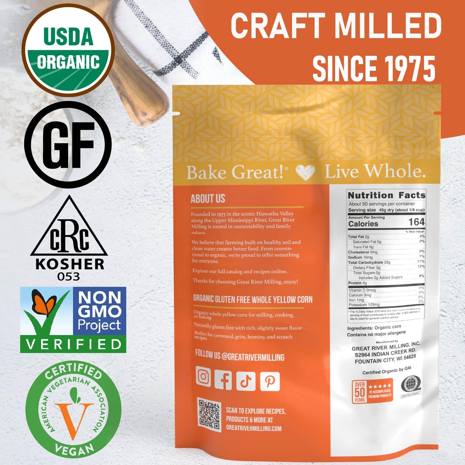 Great River Milling in a kitchen setting showing family cooking versatility