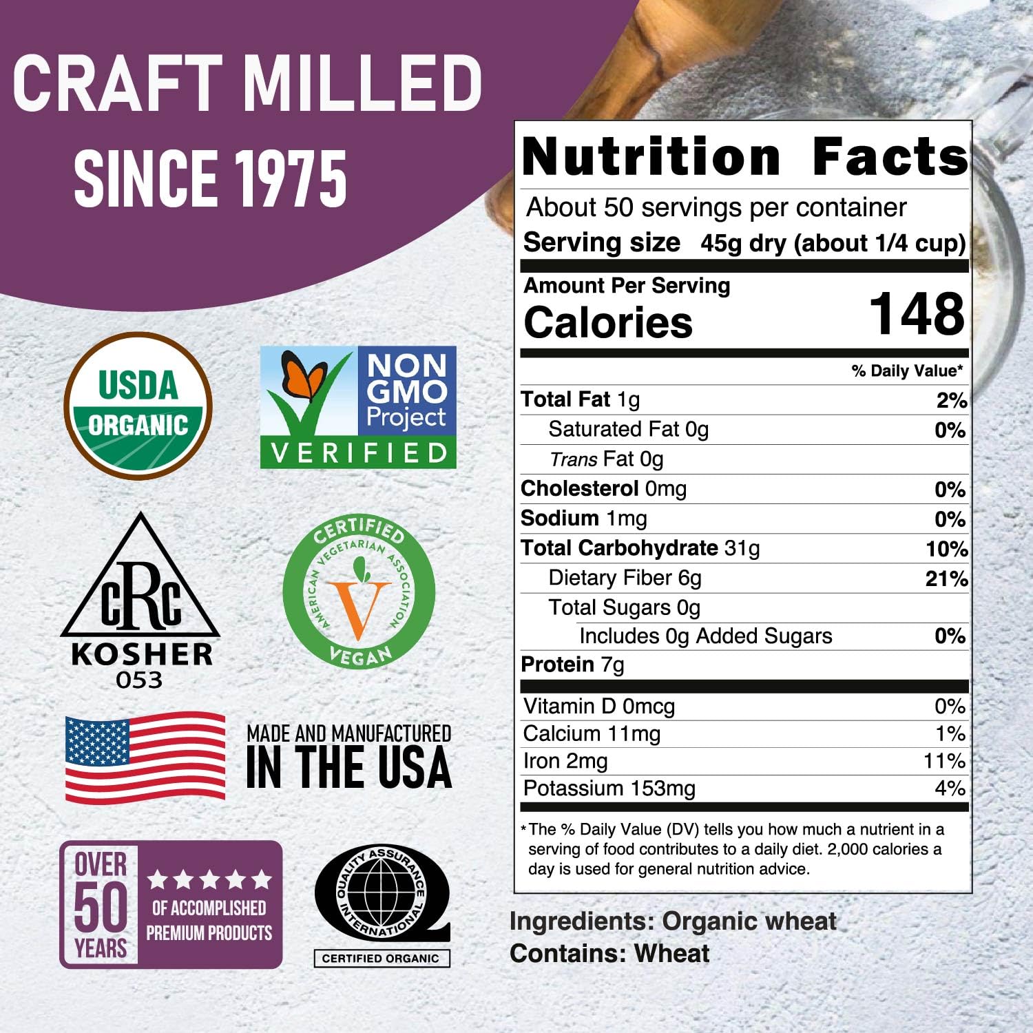 Great River Milling close-up of wheat berry texture highlighting high-protein grain quality