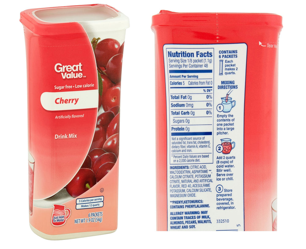 Great Value open canister with individual tubs visible and easy portioning