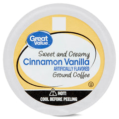 Great Value pods in single-serve brewer producing a fresh cup quickly