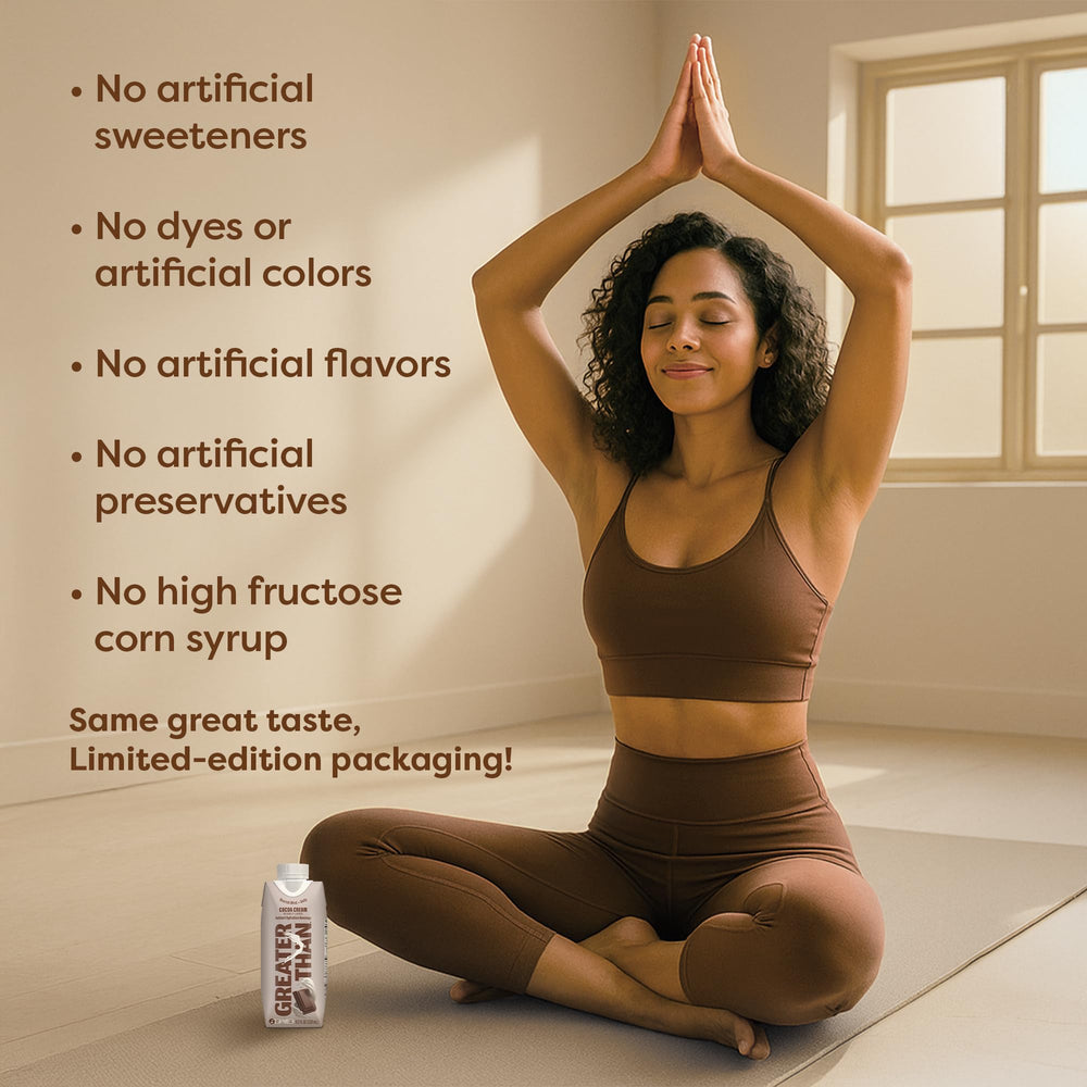 Greater Than Cocoa Cream in gym bag emphasizing post-workout rehydration benefit