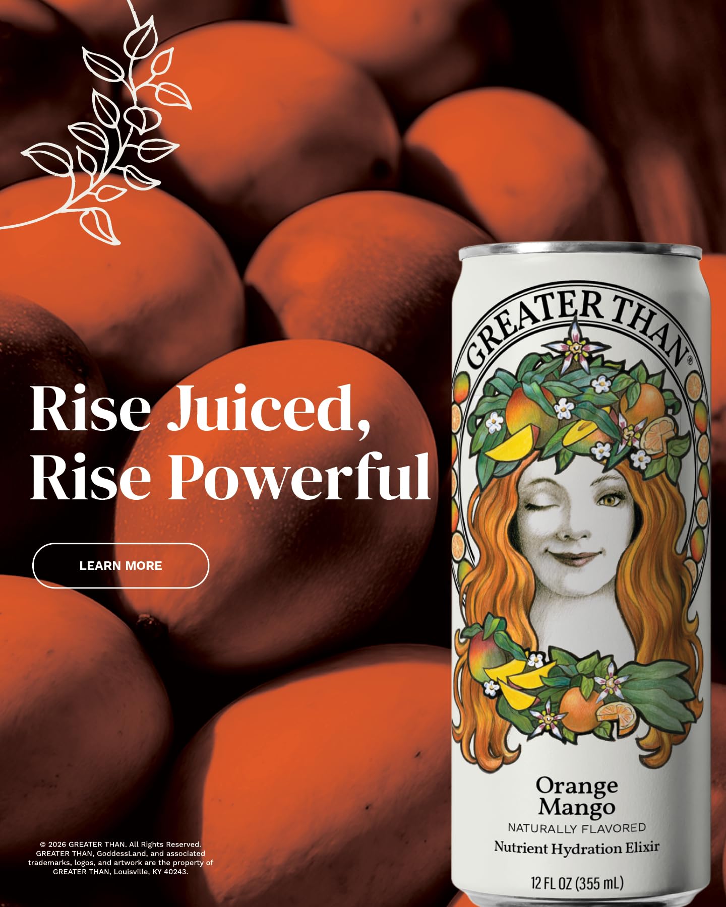 GREATER THAN label close-up showing plant-based vitamins and ingredient list