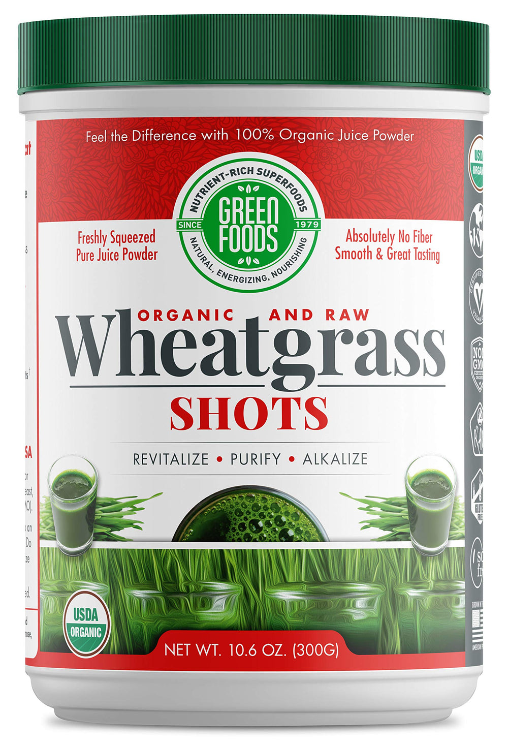Green Foods powder close-up texture highlighting dark green chlorophyll