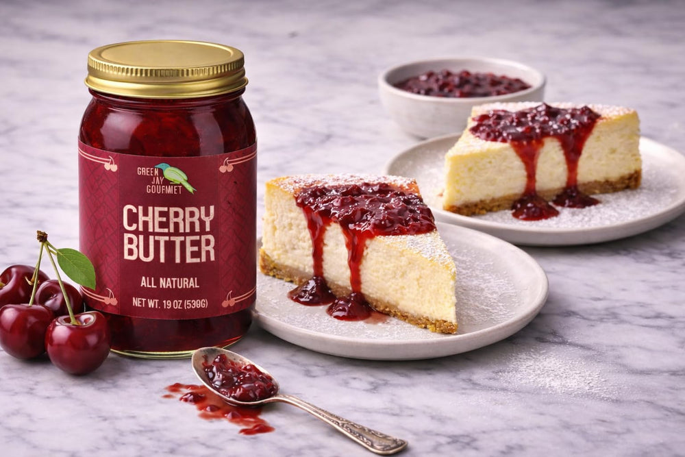 Green Jay Gourmet product label detail showcasing ingredients and small-batch craftsmanship