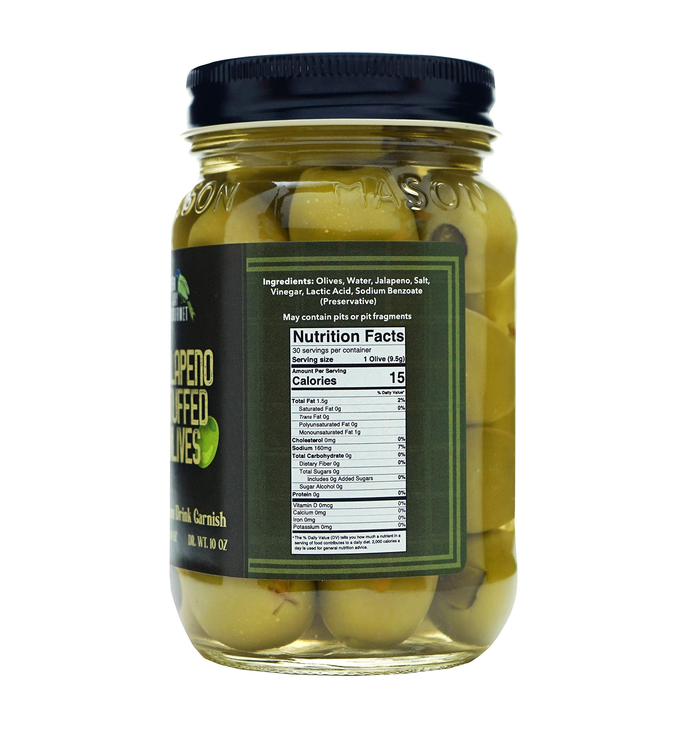close-up of a jalapeño stuffed olive showing texture and brand quality for better flavor