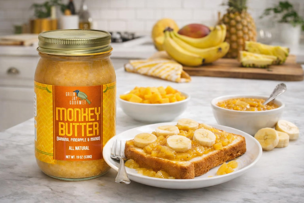 Green Jay Gourmet spread on toast demonstrating easy spreadability and breakfast boost