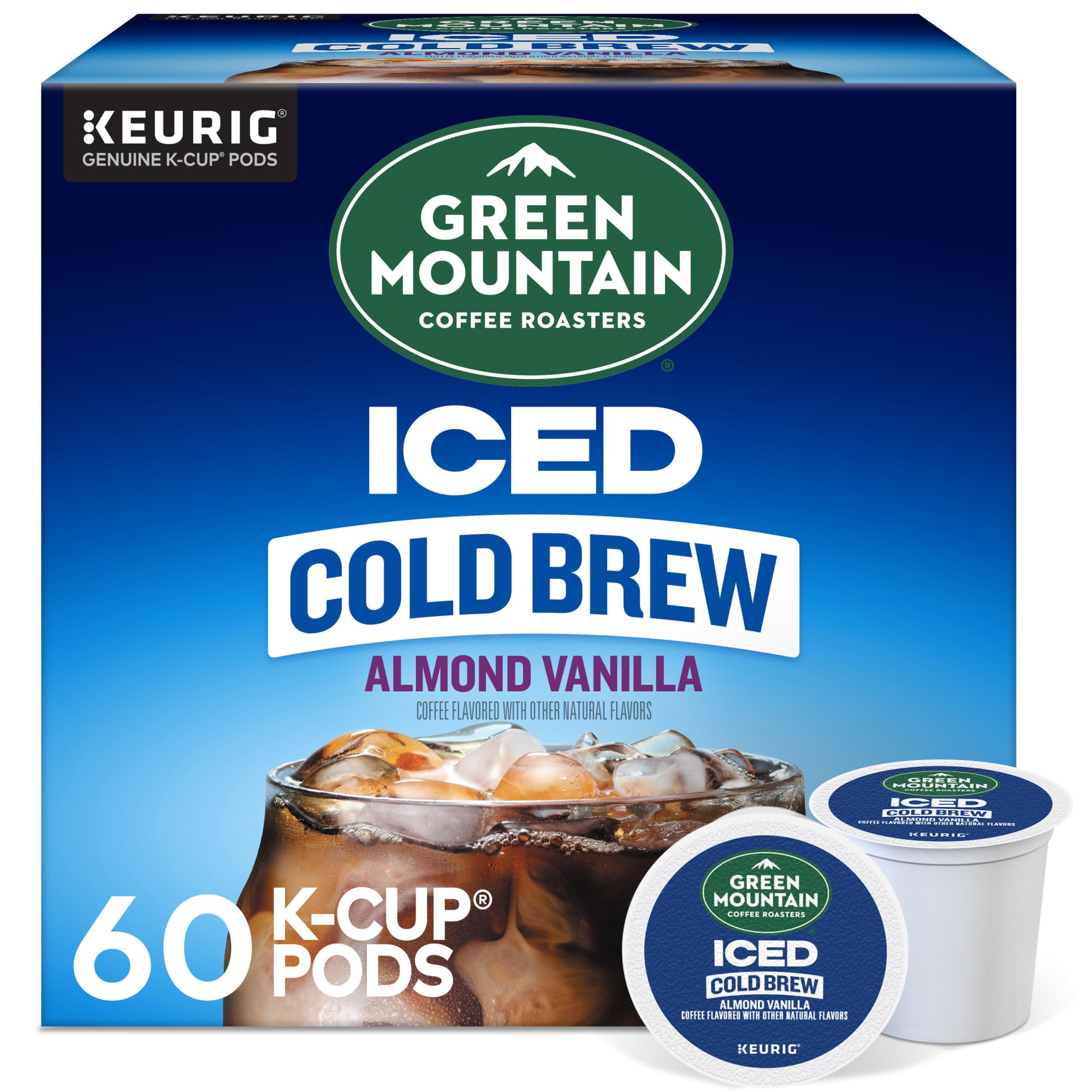 Green Mountain Coffee Roasters front packaging showing flavor and count, clear pantry benefit