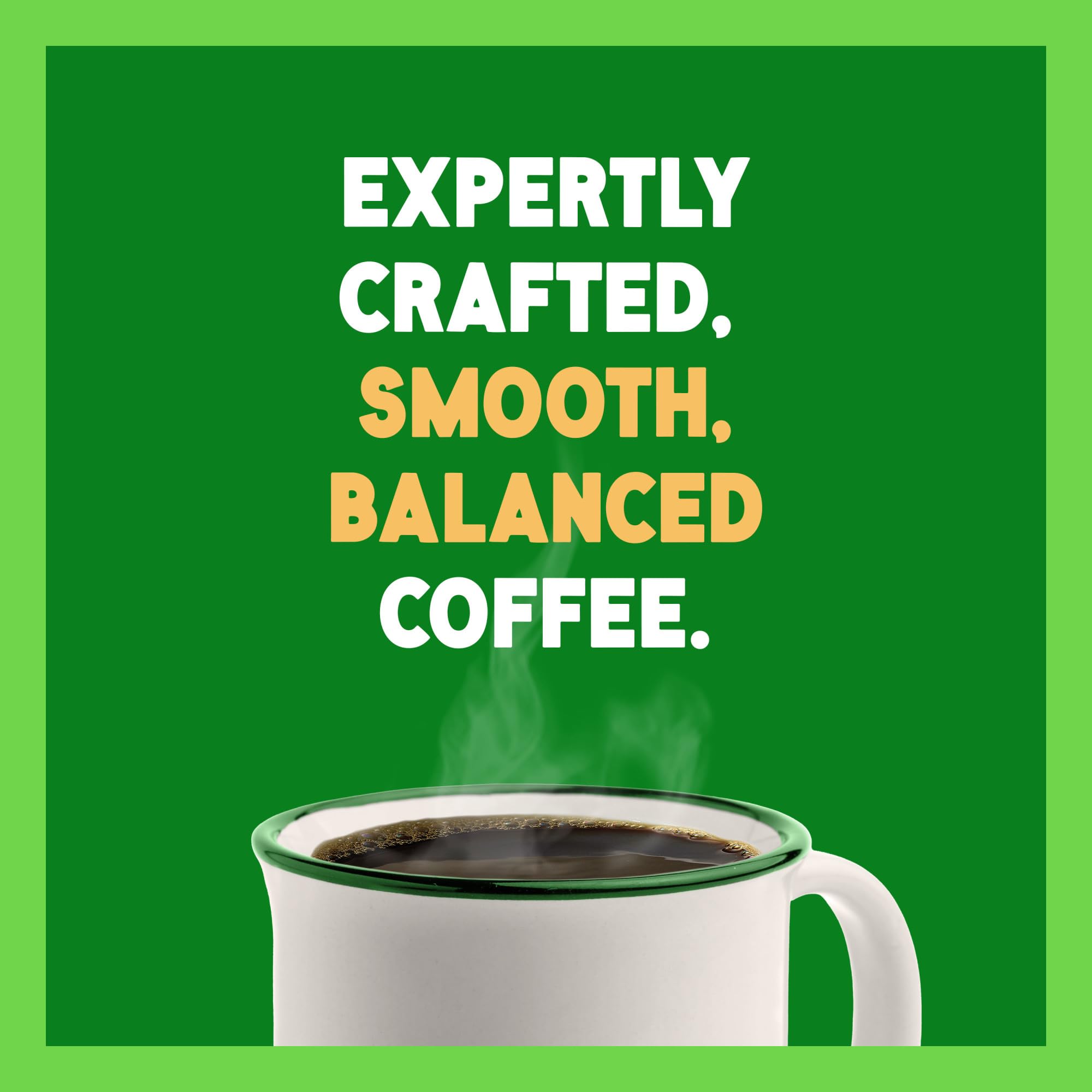 Green Mountain Coffee Roasters label close-up showing kosher and responsible sourcing certifications