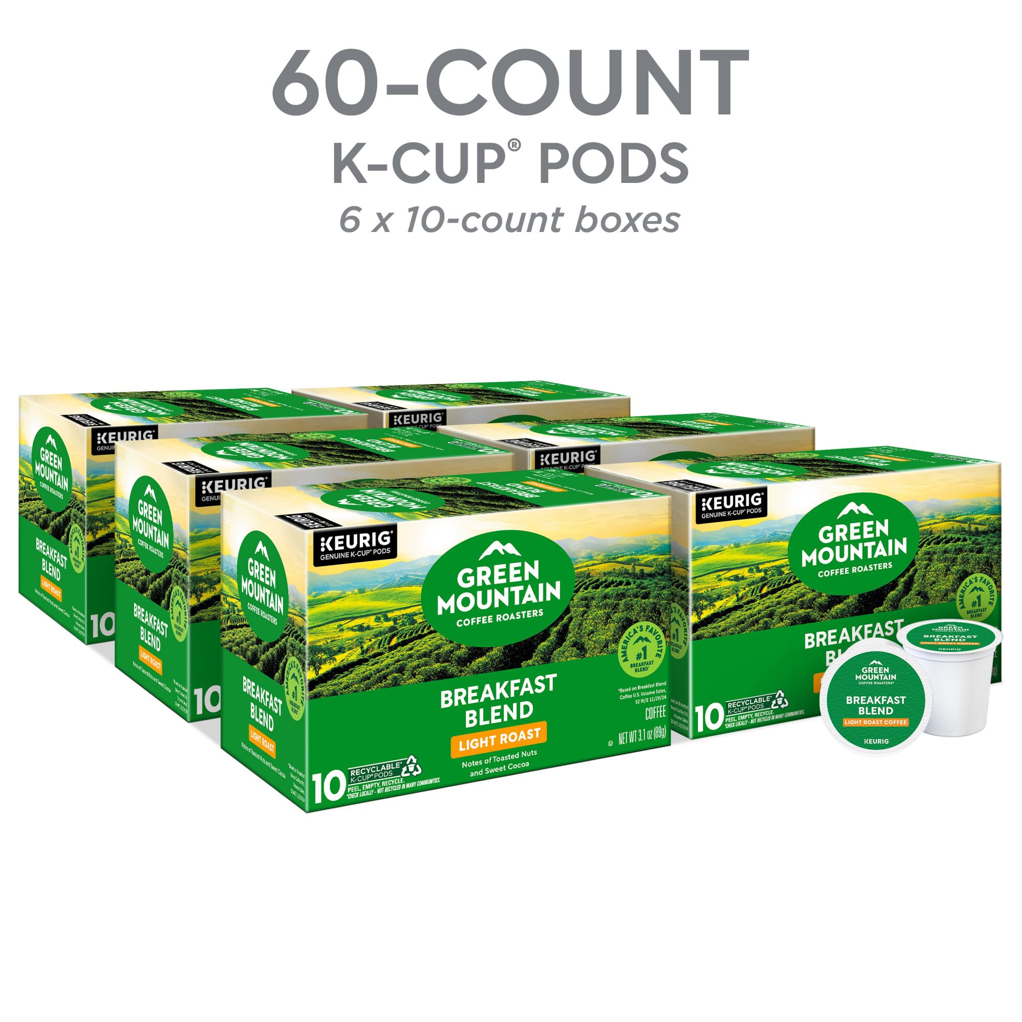 Pod top label with Green Mountain Coffee Roasters branding for easy machine use