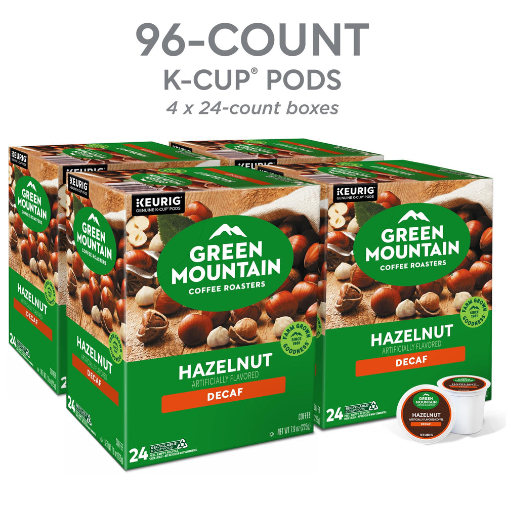 Green Mountain Coffee Roasters brewed cup with steam showing rich hazelnut aroma