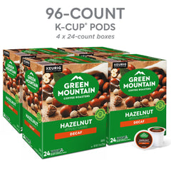 Green Mountain Coffee Roasters brewed cup with steam showing rich hazelnut aroma