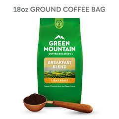 Green Mountain Coffee Roasters close-up of ground coffee texture for aroma clarity
