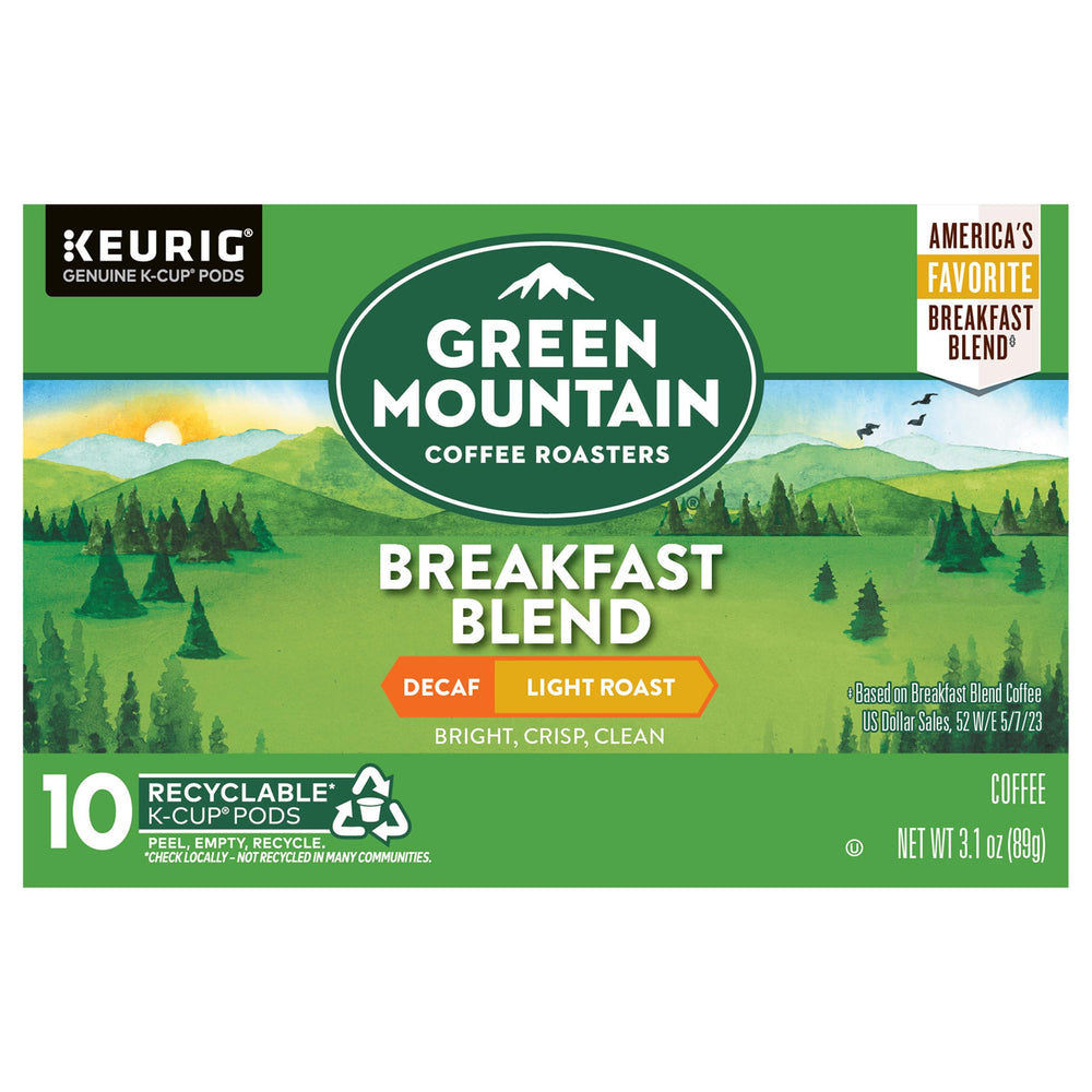 Green Mountain Coffee Roasters front pack showing 3.1 oz size and bright light-roast appeal