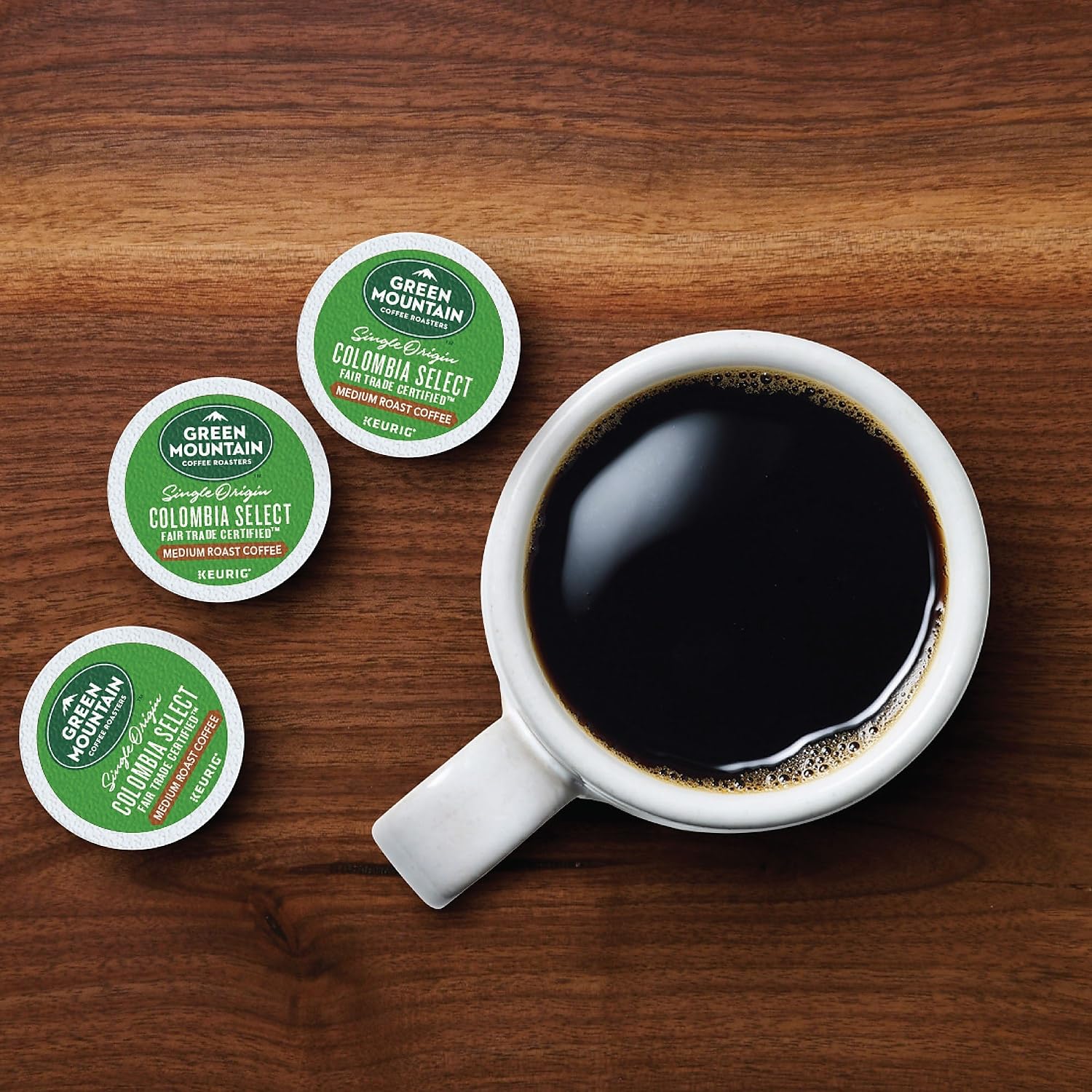 Green Mountain Coffee Roasters stacked boxes in pantry demonstrating compact storage