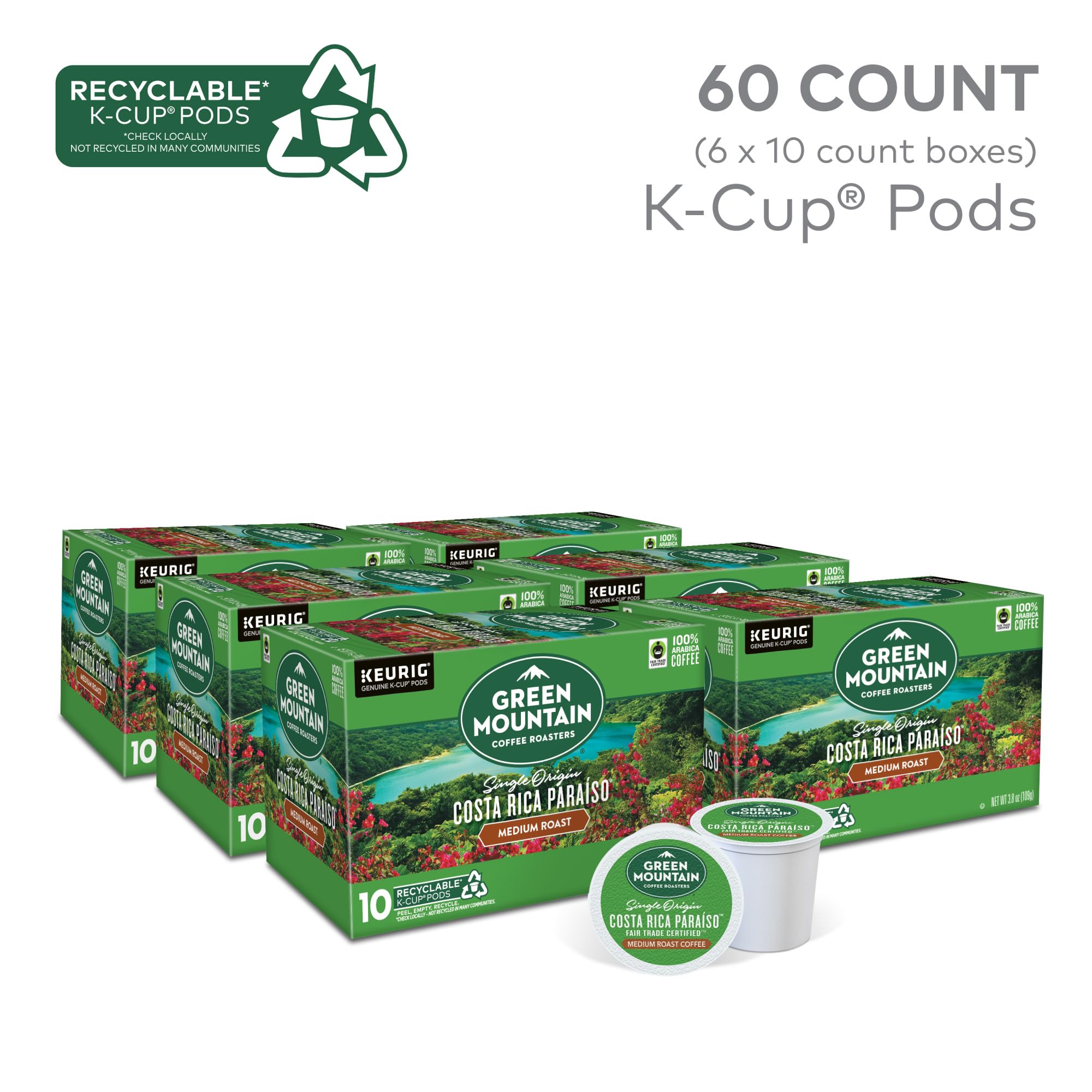 Green Mountain Coffee Roasters K-Cup close-up highlighting sealed freshness
