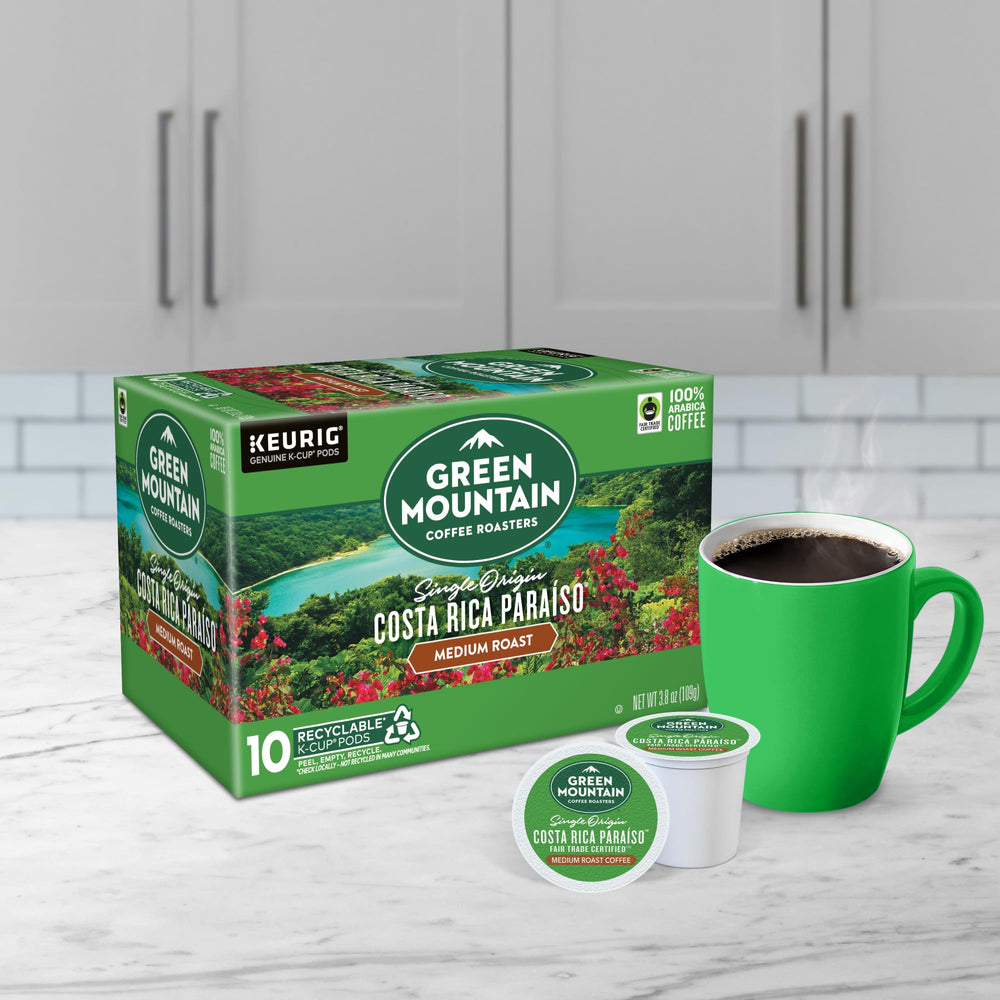 Green Mountain Coffee Roasters lifestyle kitchen scene promoting easy mornings