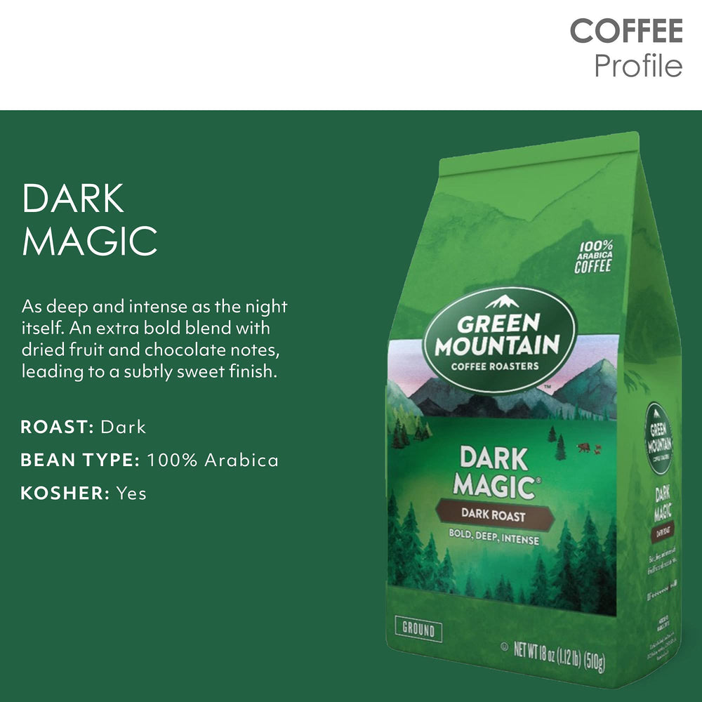 Green Mountain Coffee Roasters ground coffee texture close-up highlighting fine grind and aroma