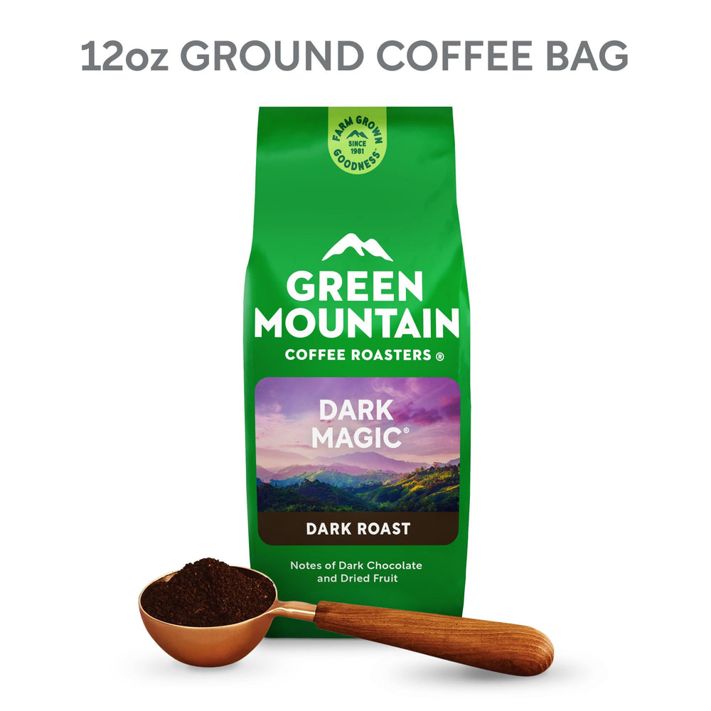 Dark Magic ground coffee texture showing rich grind and deep roast flavor benefits