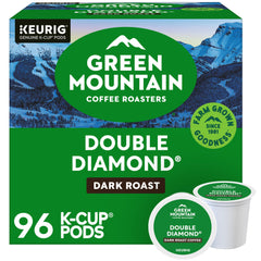 Green Mountain Coffee Roasters front packaging showing bold dark roast benefits