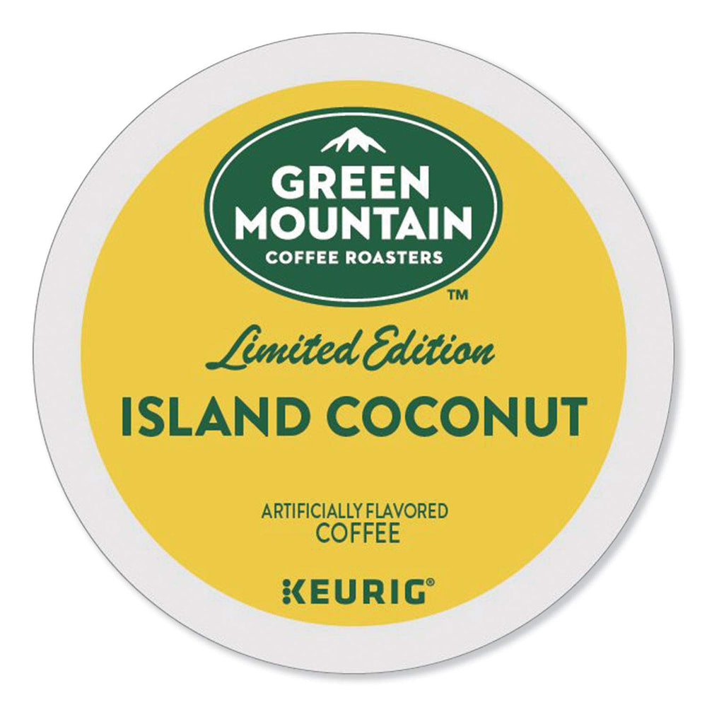 Green Mountain Coffee Roasters front packaging showing 72-count box and branding benefit convenience