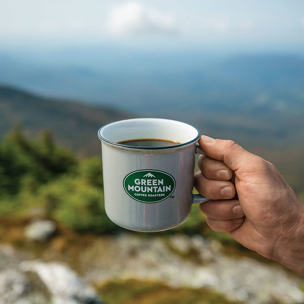 Green Mountain Coffee Roasters size comparison showing 12 oz scale for portion planning