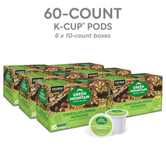 Green Mountain Coffee Roasters opened K-Cup with ground coffee showing fresh aroma