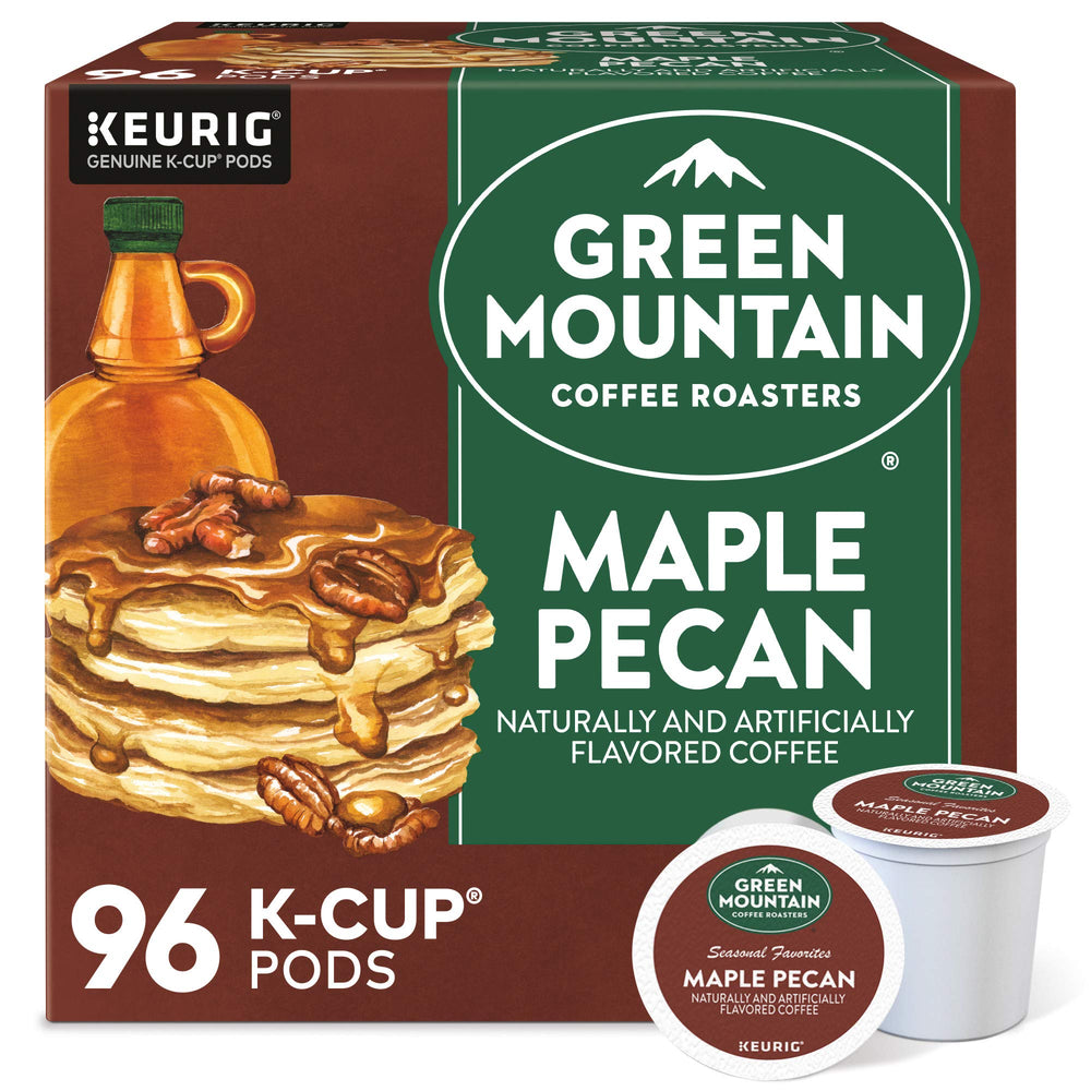 Green Mountain Coffee Roasters front packaging showing maple pecan 96-count