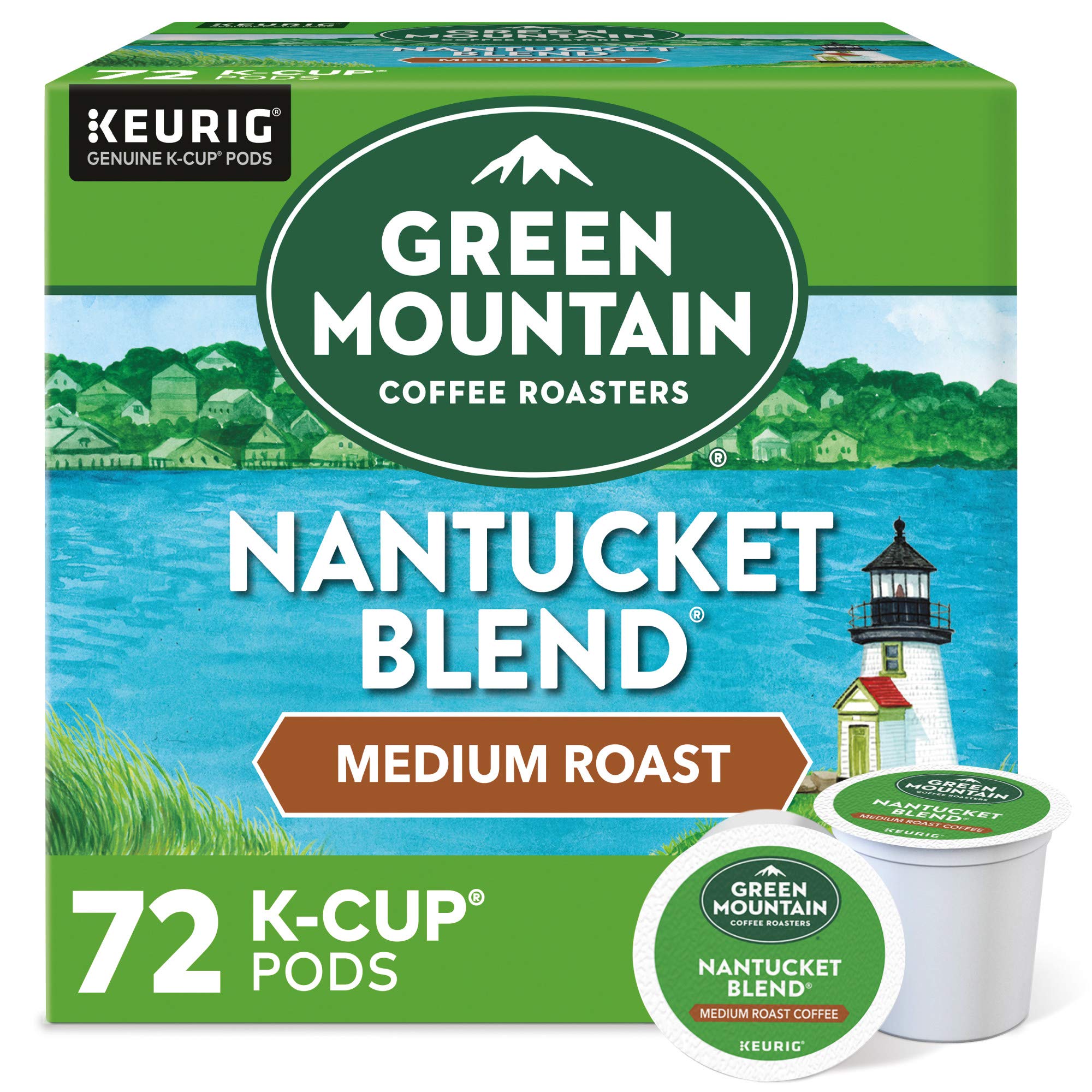 Green Mountain Coffee Roasters front packaging showing 72-count convenience
