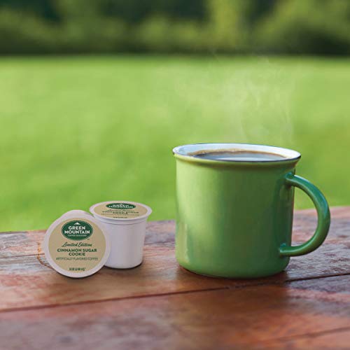 Green Mountain Coffee Roasters pods arranged in a pod holder showing easy single-serve access