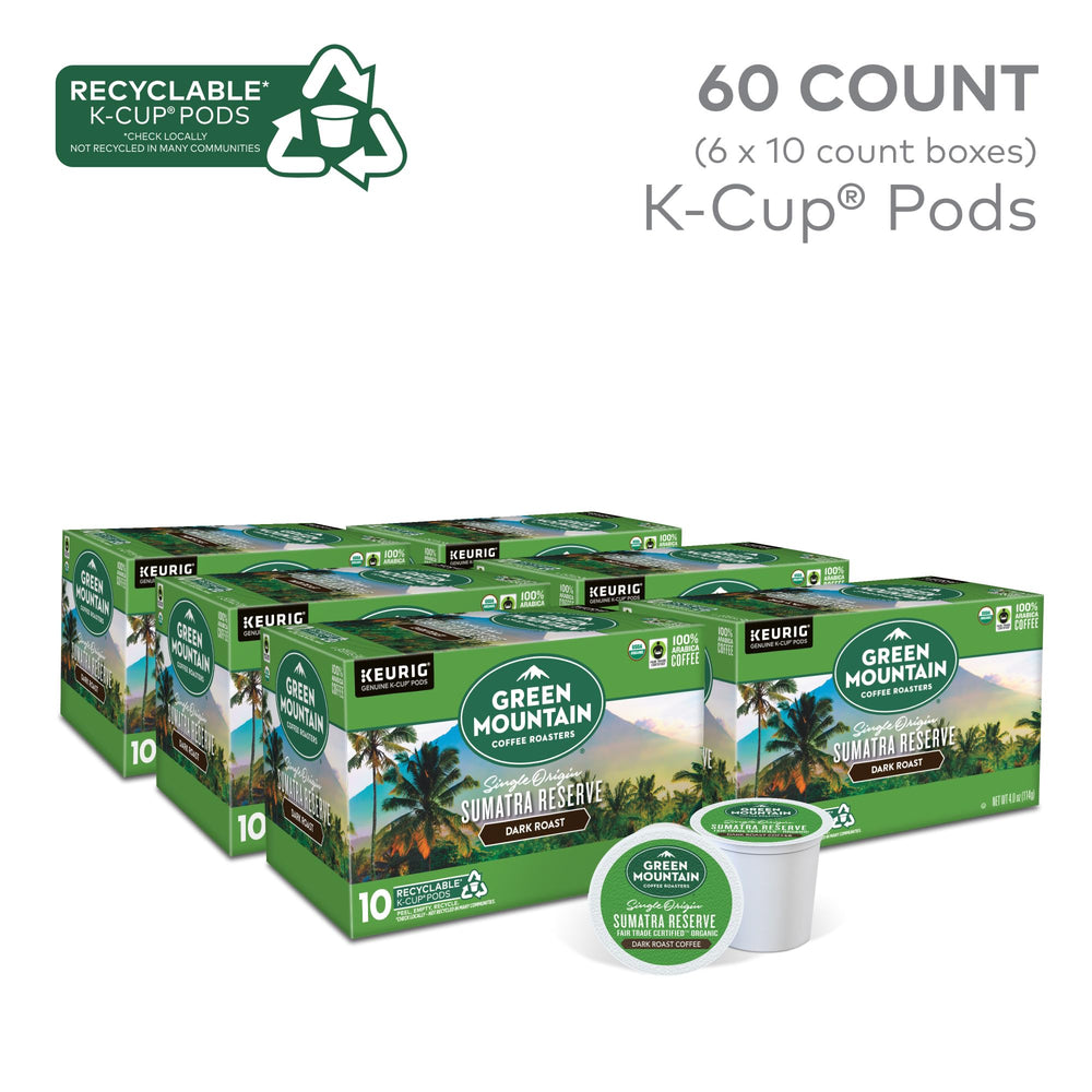Close-up of Green Mountain Coffee Roasters K-Cup pod highlighting convenience