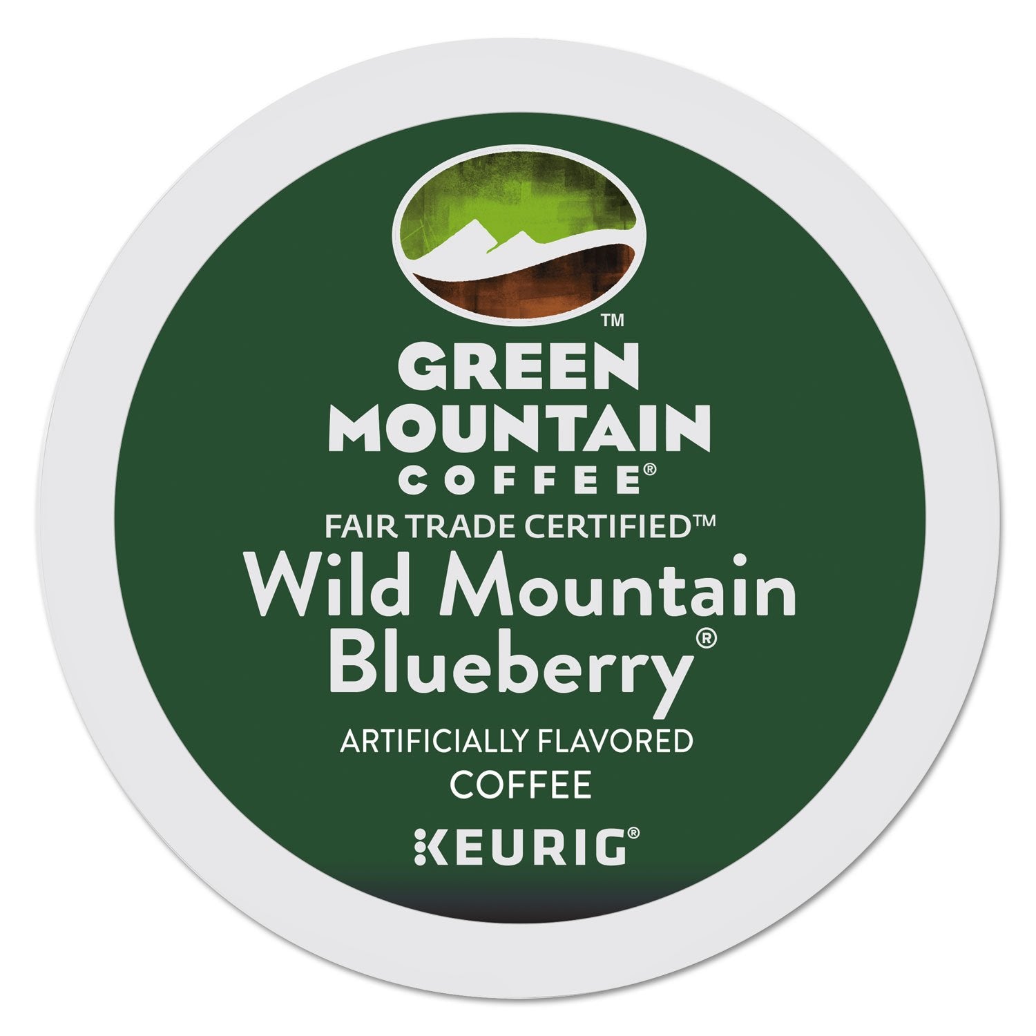 Green Mountain Wild Mountain Blueberry cup being poured showing fruity aroma