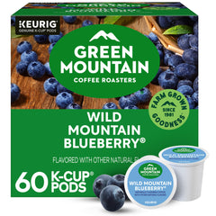 Green Mountain Coffee Roasters front packaging showing blueberry flavor and count benefits