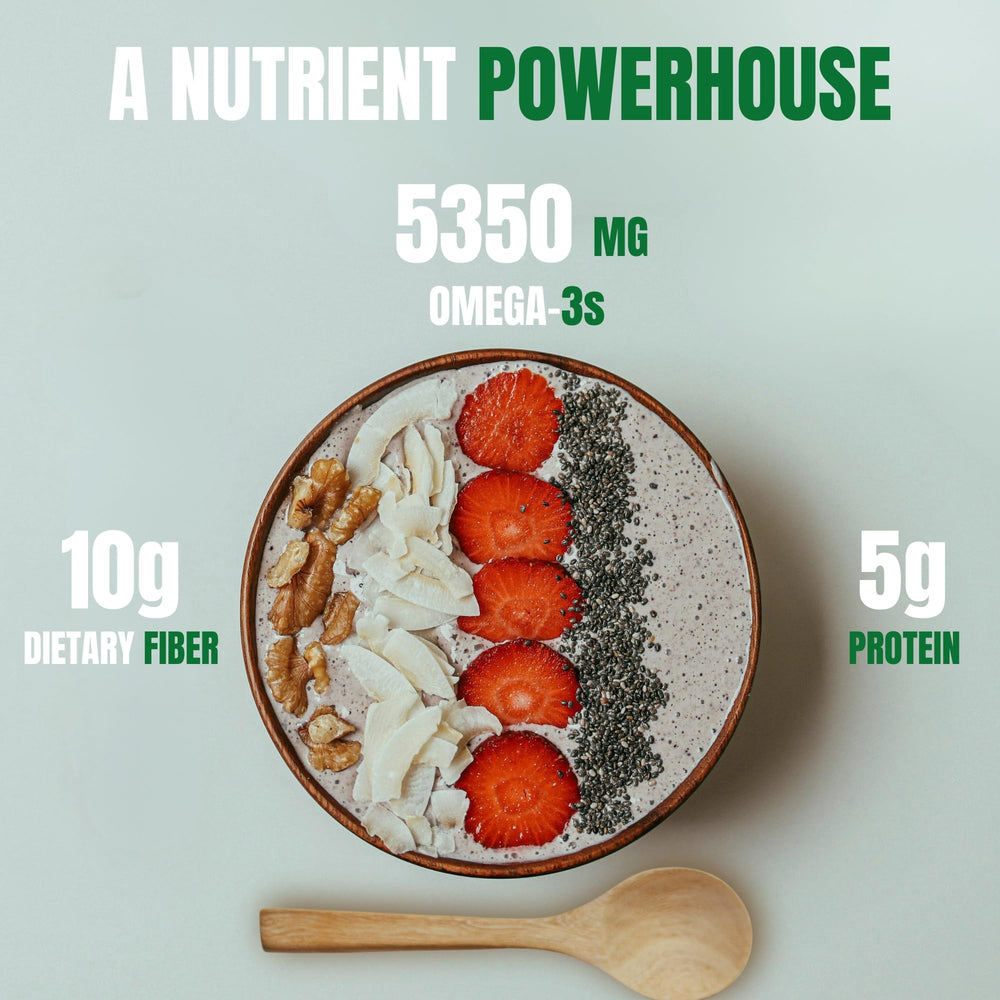 Greenfit chia added to smoothie showing nutrition boost benefit