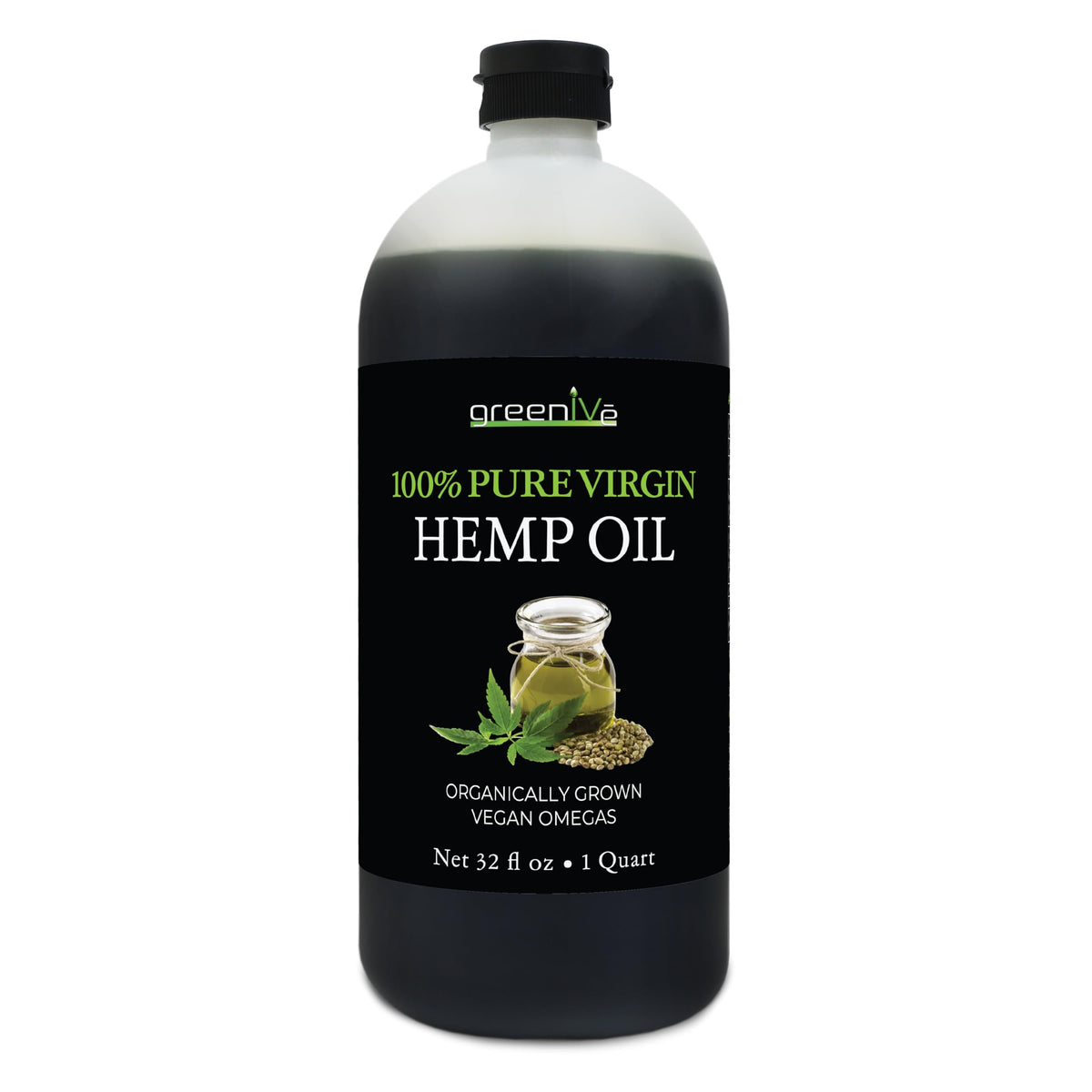 GreenIVe 32oz bottle front view showing label and size benefits