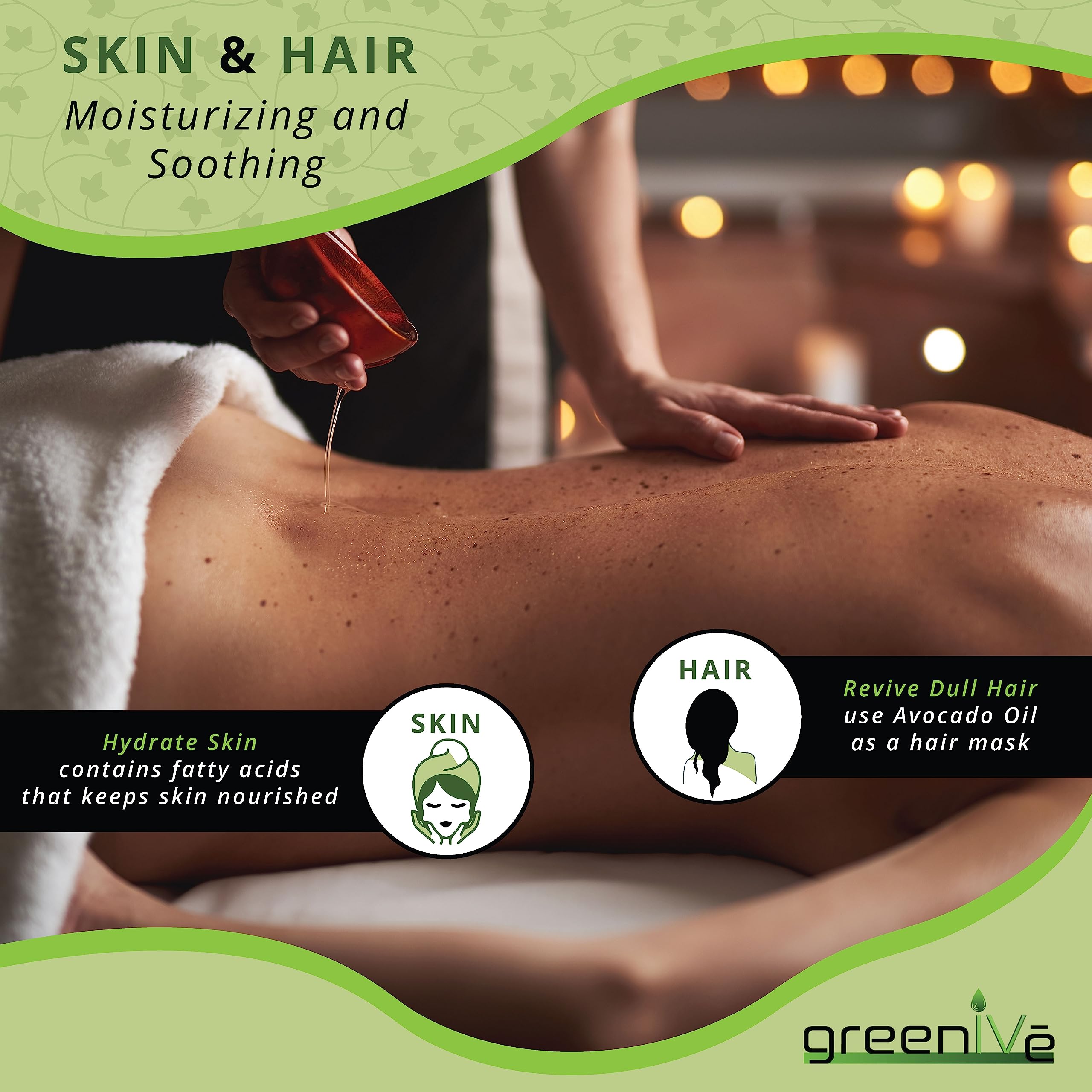 GreenIVe oil used to finish salad indicating emulsifying benefit