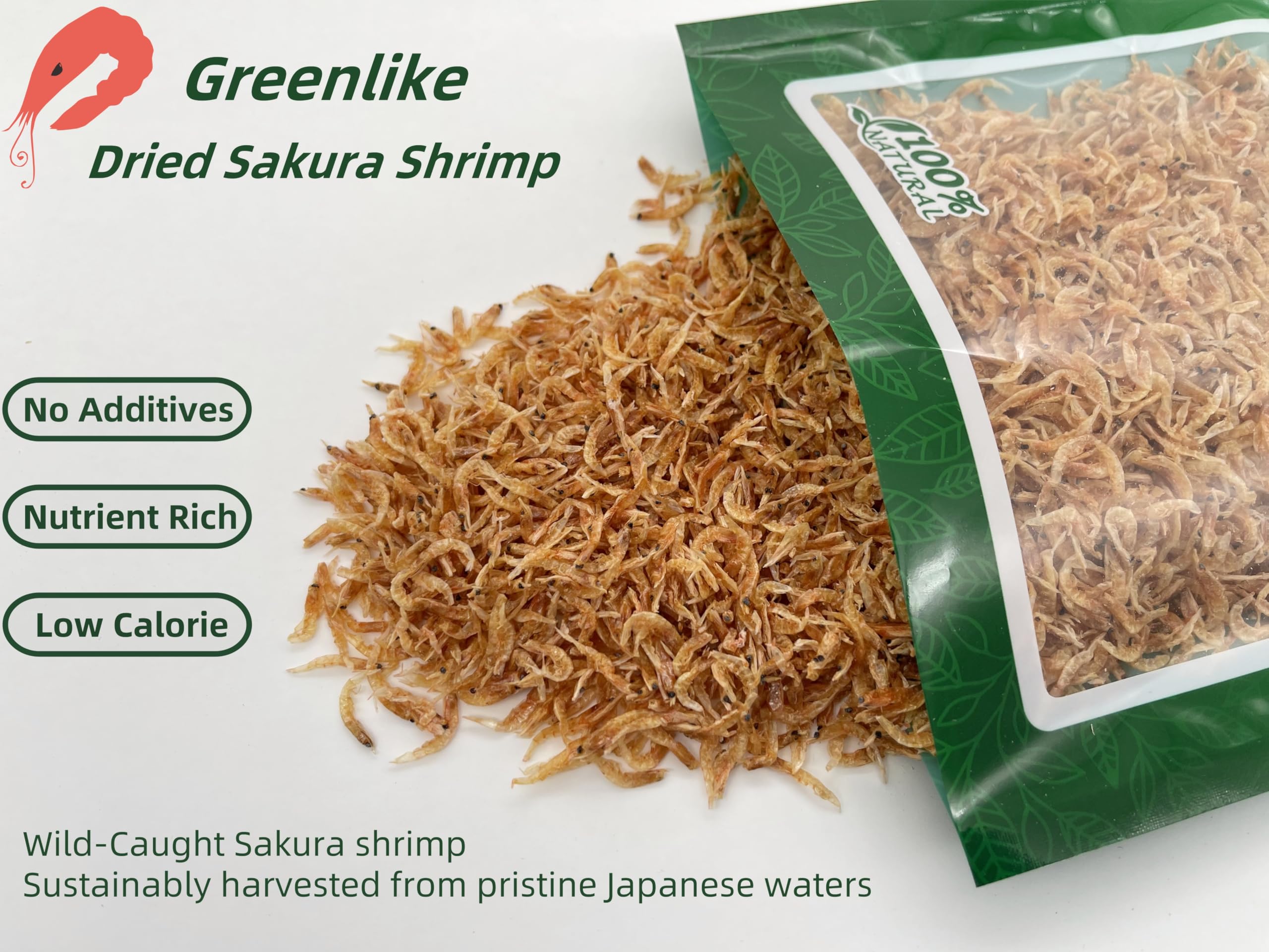Greenlike shrimp used as ramen topping adding savory umami