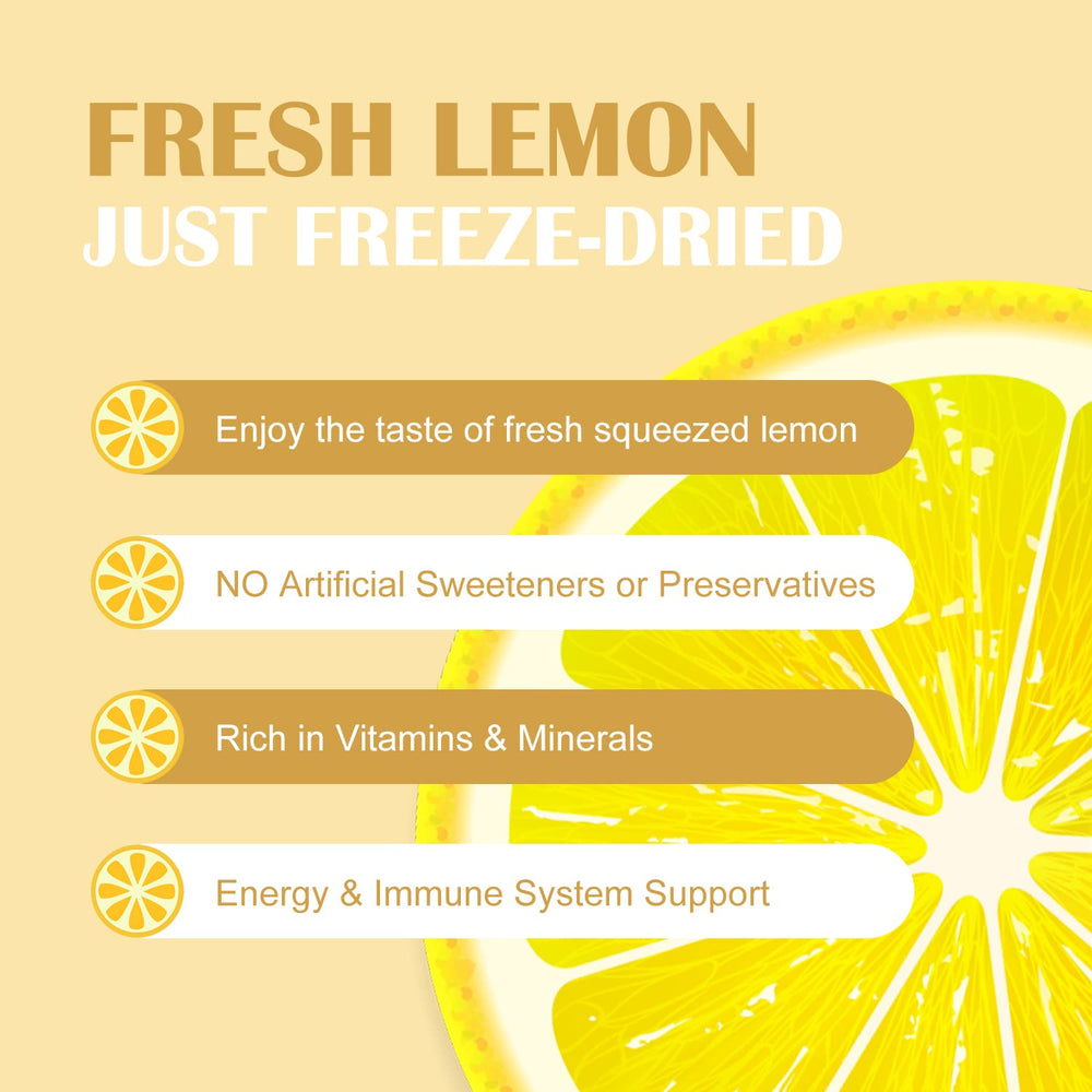 Grelim powder dissolved in glass of water delivering instant lemonade convenience