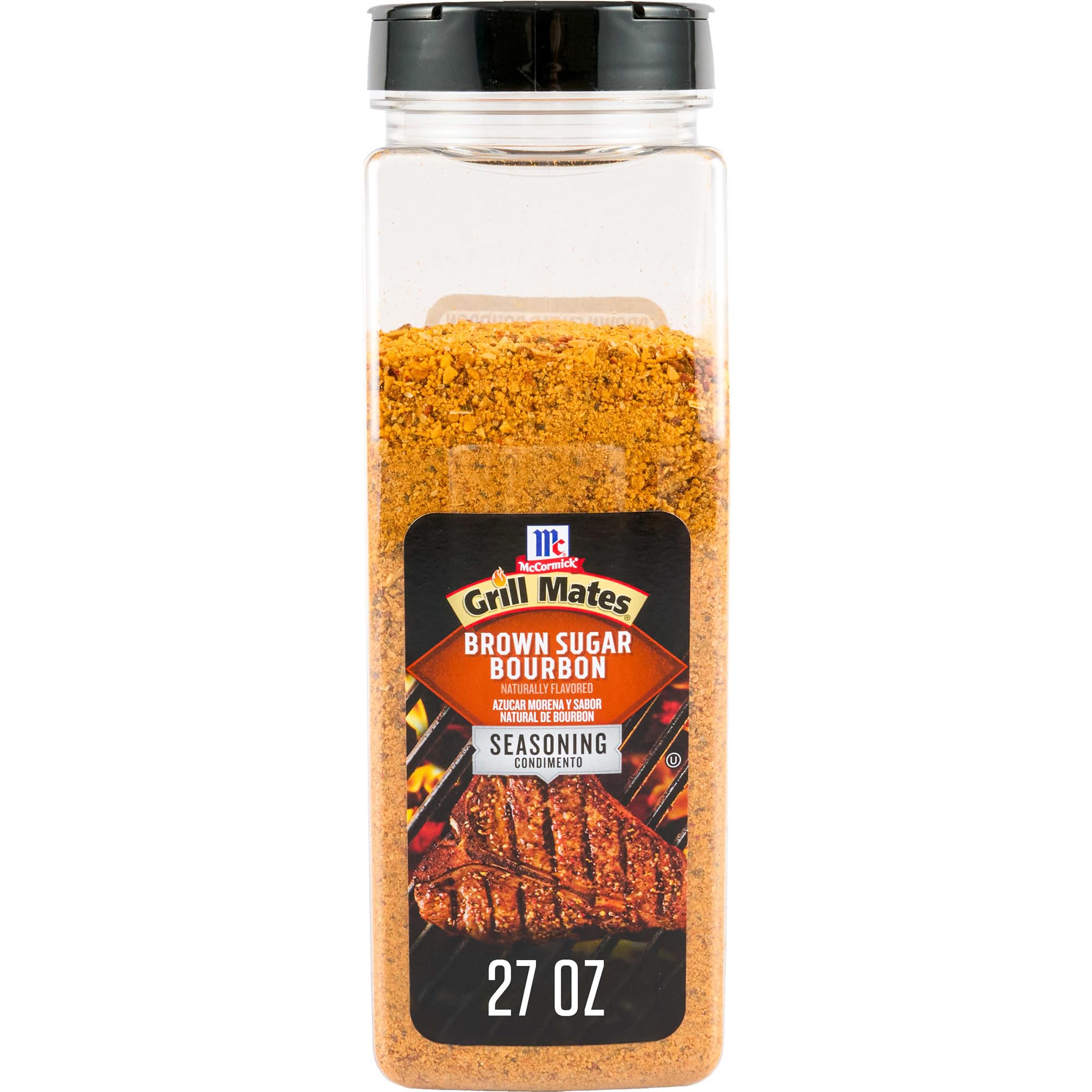 Grill Mates front packaging showing 27 oz shaker and brand benefit