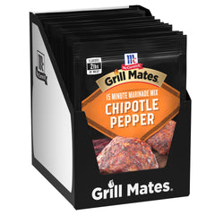 Grill Mates front packaging showing chipotle marinade mix and benefits