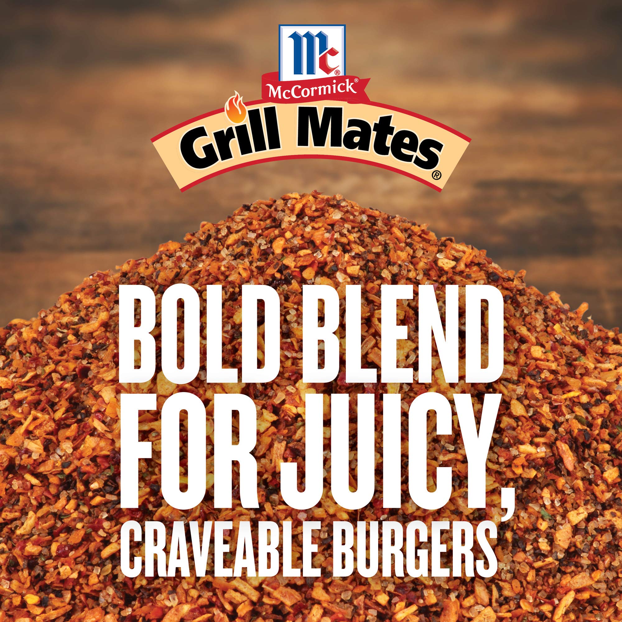 Grill Mates coarse grind close-up showing textured pepper and onion pieces for robust flavor
