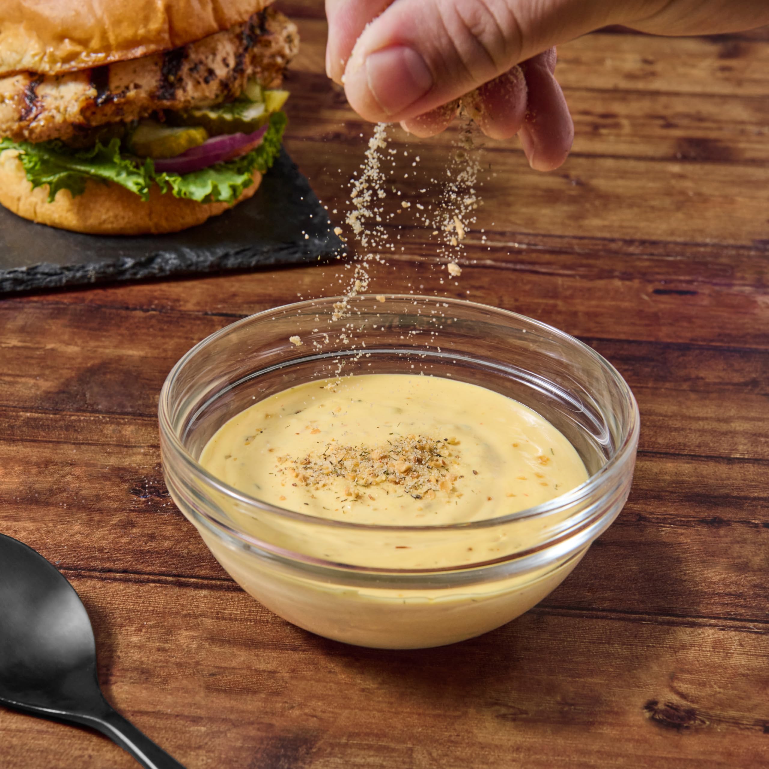 Grill Mates shaker in hand for scale, helpful portion visual