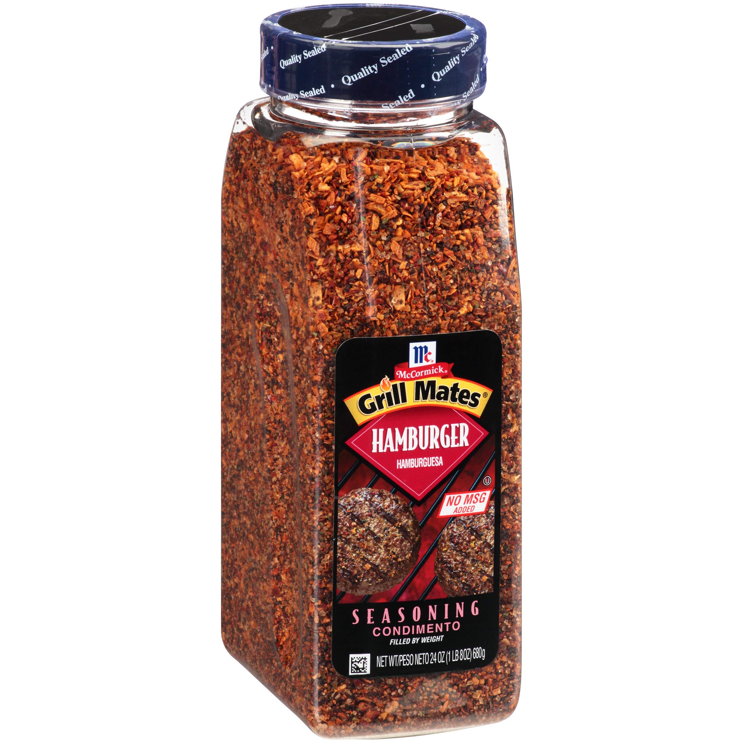 Grill Mates front packaging showing 24 oz container and bold branding for convenience