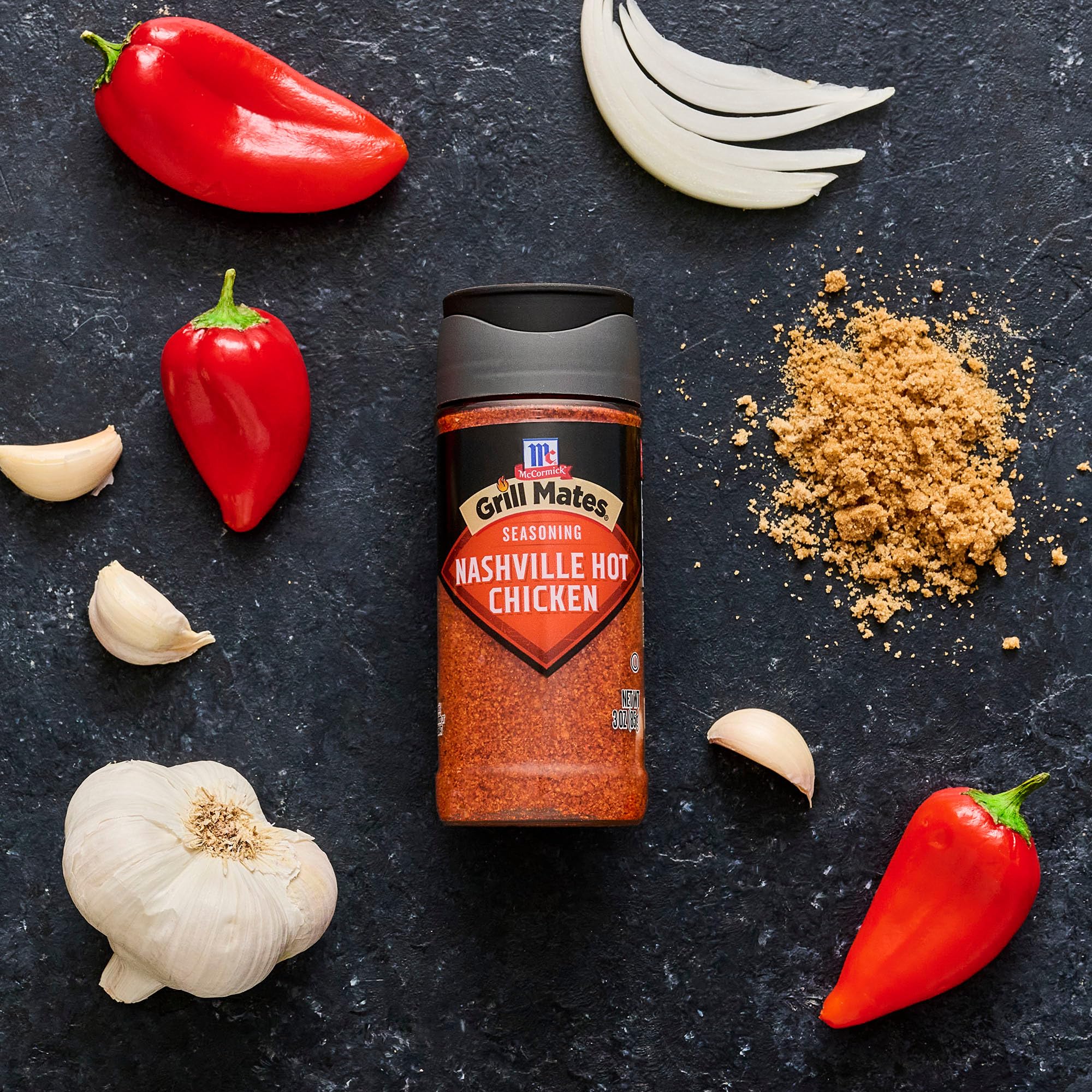 Grill Mates label close-up highlighting ingredients and gluten free benefit