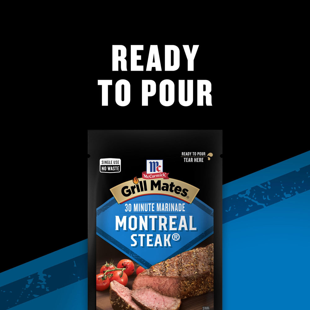 Grill Mates marinade coating steak close-up showing texture and seasoning