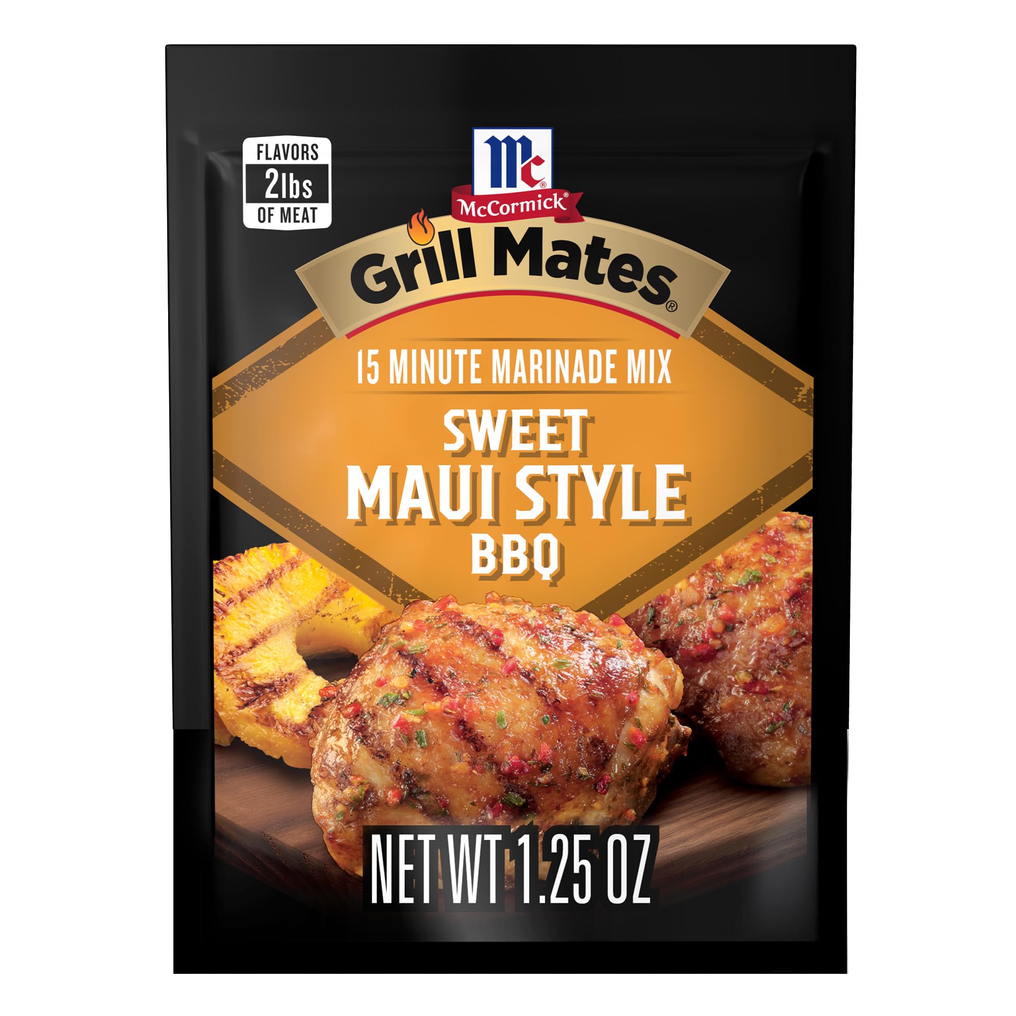 Close-up of Grill Mates packet powder texture highlighting easy-to-mix ingredient blend