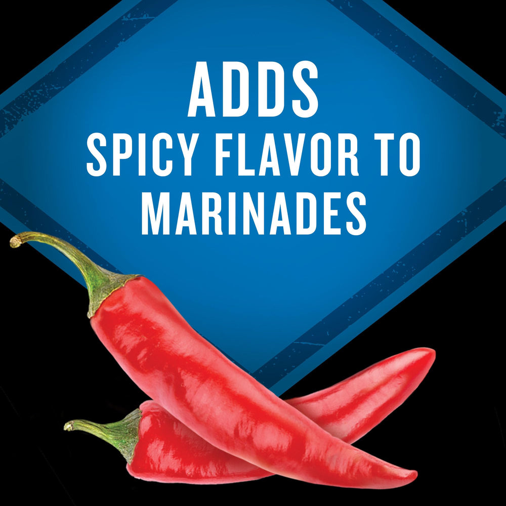 Grill Mates seasoning mixed into a marinade bowl, adds balanced heat to liquids