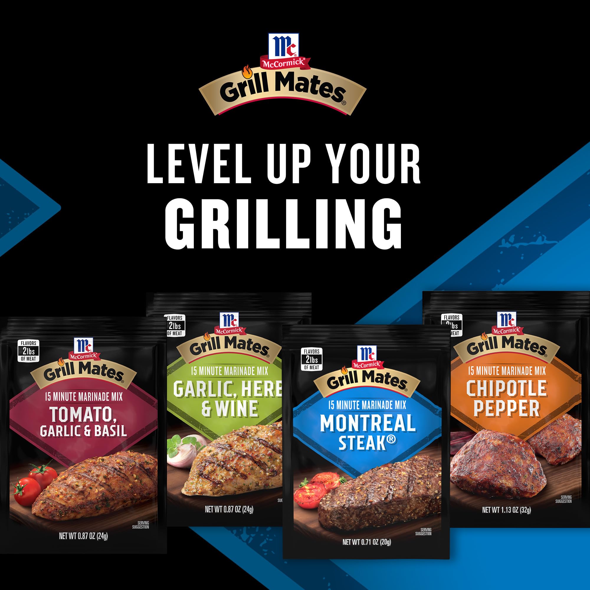 Grill Mates plated beef and vegetables demonstrating versatile serving options