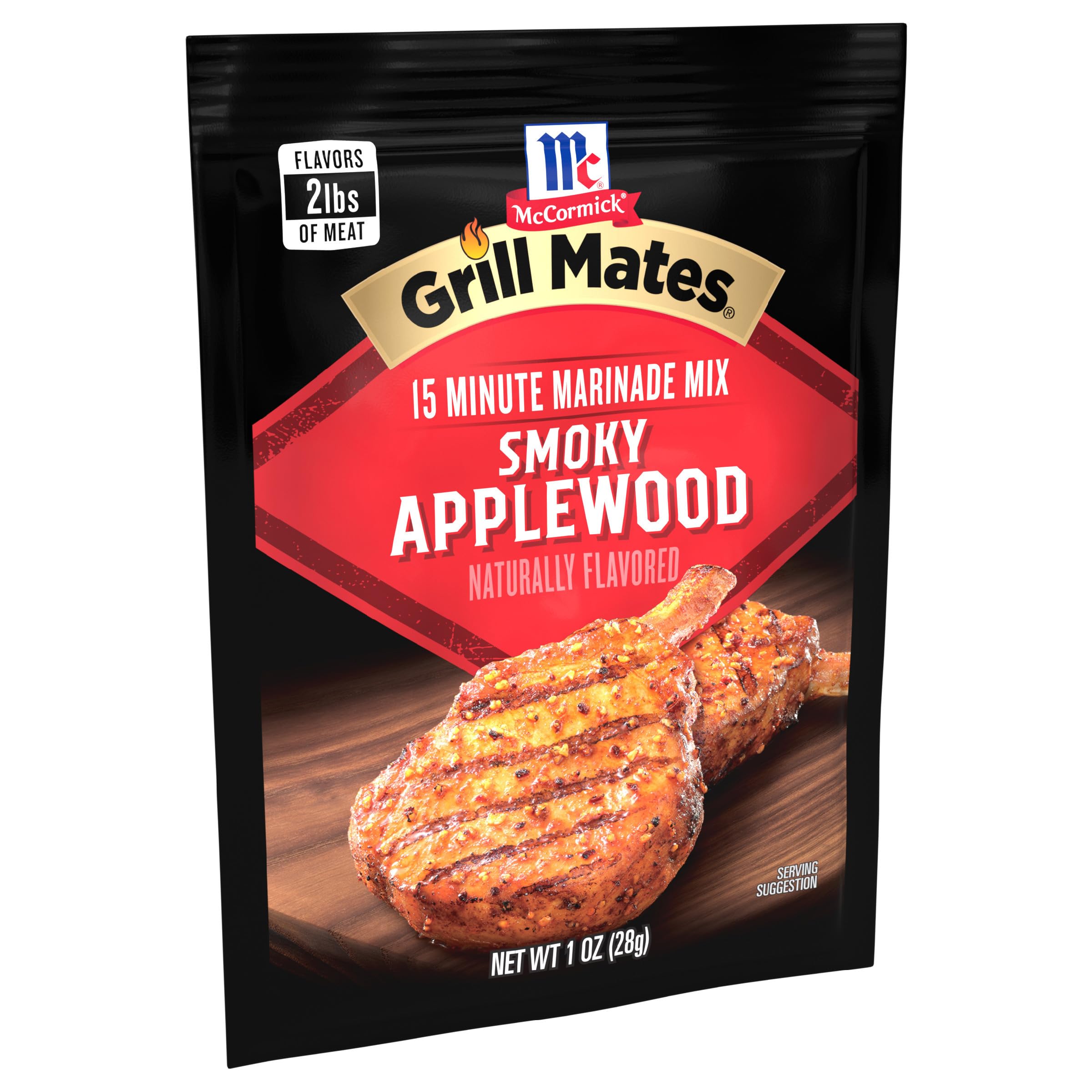 Close-up of Grill Mates powder texture revealing spices and applewood smoke flavor